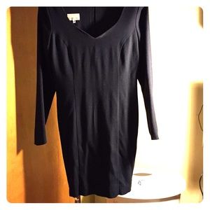 Black wool lined long sleeve dress